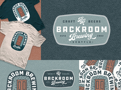 Backroom Brewing Branding Package badge branding brewing design illustration