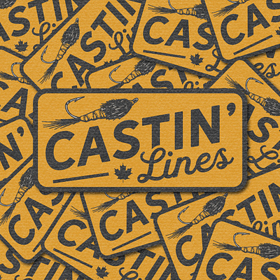 Castin' Lines Badge Design badge design fishing illustration logo