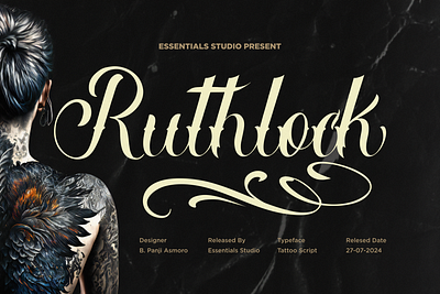 Ruthlock - Tattoo Script Font branding character chicano designer font font fonts gangster gothic handwriting handwritten letter lettering logo mexico multilingual script typography