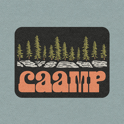 Merch Concept for CAAMP badge band brand design live music logo