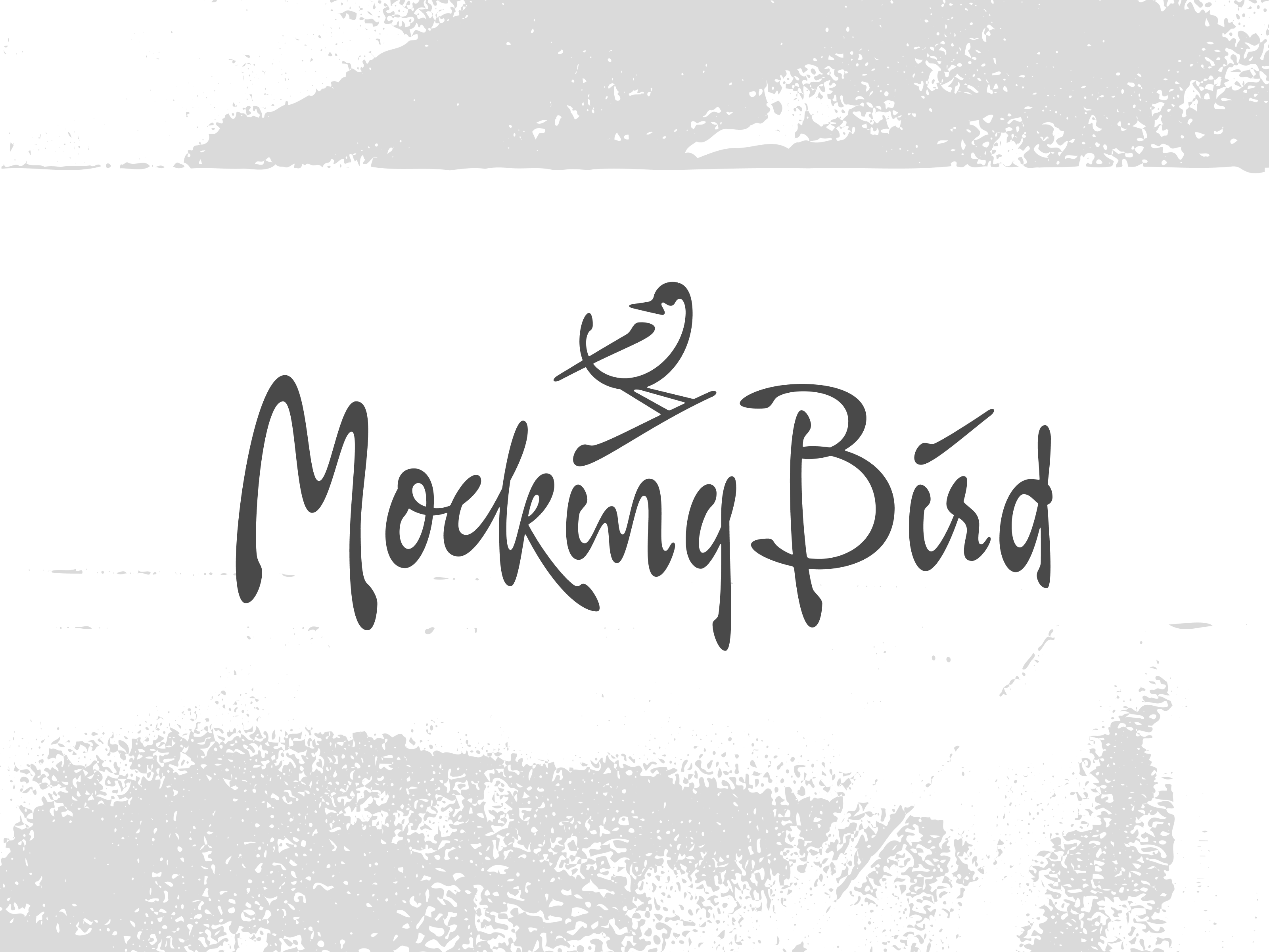Mockingbird bird branding design graphic design illustration lettering logo logotype mockingbird type typography vector