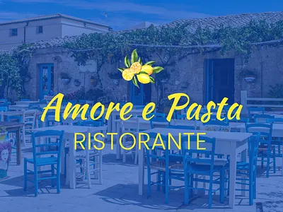 Logo/ cafe, restaurante/ Italy style cafe logo graphic design italy lemon logo mediterranean restaurant vector yellow