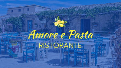 Logo/ cafe, restaurante/ Italy style cafe logo graphic design italy lemon logo mediterranean restaurant vector yellow