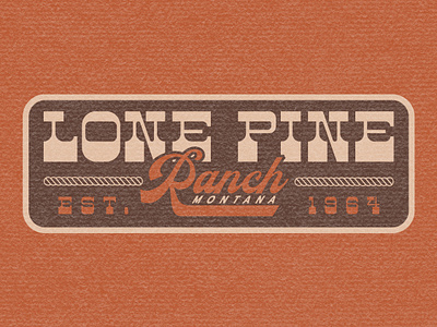 Lone Pine Ranch Badge Design badge branding design logo ranch