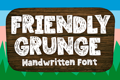 Friendly Grunge Font cartoon comic design display font font font design graphic graphic design hand drawn font hand drawn type hand lettering handwritten headline lettering logotype text type design typeface typeface design typography