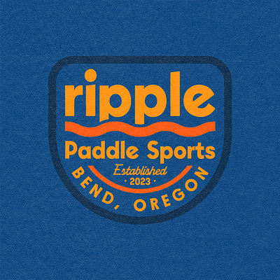 Ripple Paddle Sports badge branding design logo