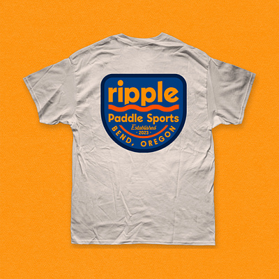 Ripple Paddle Sports Tee badge design t shirt typography