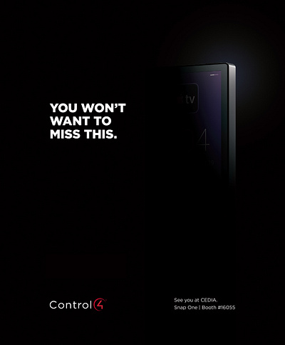 Control 4 3d art direction graphic design launch teaser video website