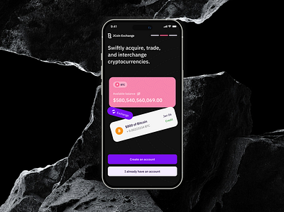 Cryptocurrency Mobile App animation branding ui