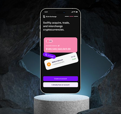 Onboarding screen Mobile App crypto cryptoapp design ui ux design