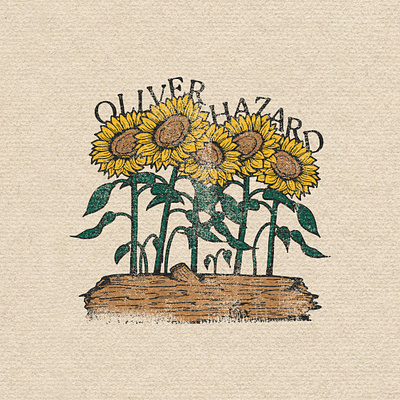 Oliver Hazard Sunflower Design design flowers graphic design illustration live music t shirt