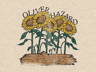 Oliver Hazard Sunflower Design design flowers graphic design illustration live music t shirt