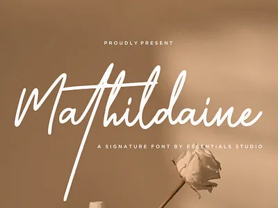 Mathildaine - luxury signature font logolettering signature signature font