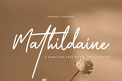 Mathildaine - luxury signature font logolettering signature signature font