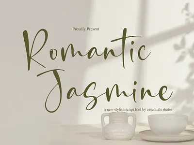 Romantic Jasmine - Stylish Script Font logolettering