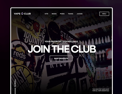 Vape Shop Branding & Website Design design graphic design landing page ui ux website