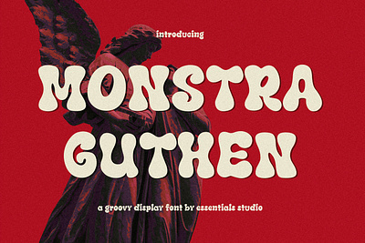 Monstra Guthen - Groovy Font branding font graphic design groovy logo retro vintage font