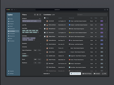 Concept Design - AI Powered Recruitment Platform. concept dark darkmode dashboard minimal modern productdesign ui ux web