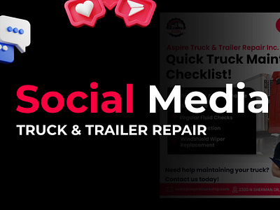 Truck & Trailer Repair - Social Media brandbuilding branding design graphicdesigner illustration instagram posts socialmedia socialmediadesigner vector