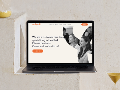 Website for customer care team landing page ui web design