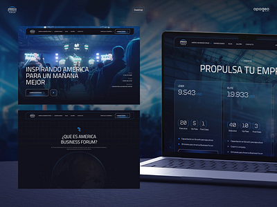 Web design & development - America Business Forum 3d animaton figma spline ui ux web design webflow