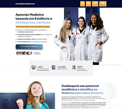 Landing Page - Medicina design elementor hospital landing page landing page medicina medico página de vendas página de vendas medicina site medicina ui ux website hospital website medico wordpress