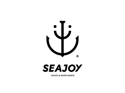 SeaJoy • yachts & watersports anchor branding crete design face graphic design greece happy joy logo rethymno sea sports tourism travel water watersports yachts