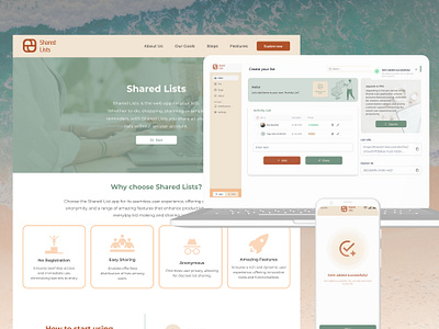 Shared-Lists application app design figma graphic design ui ux