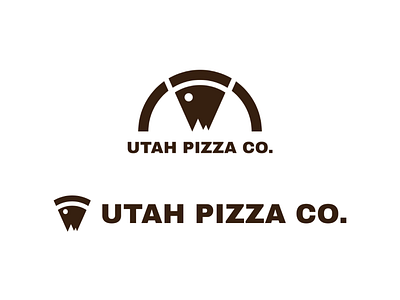 Pizza logo bite company mountains pepperoni pie pizza slice utah