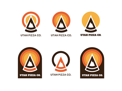 Logo Explorations crust food mountains pie pizza slice