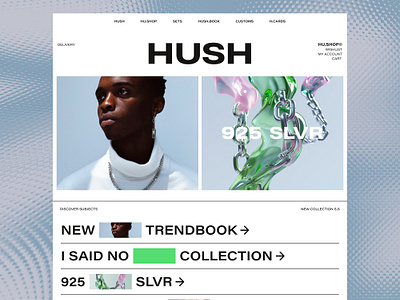 HUSH - Jewelery e-commerce design 3d 3d animation animation blender branding design ecommerce figma interface interface design jewelery loop animation motion graphics photography ui ui trends ux web design website design