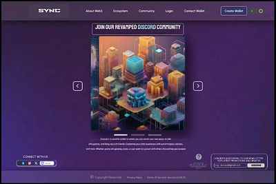SYNC De-Fi Website Onboarding de fi decentralized design figma graphic design onboarding ui ux web3 website