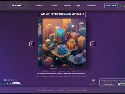 SYNC De-Fi Website Onboarding de fi decentralized design figma graphic design onboarding ui ux web3 website