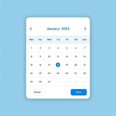 Modern Calendar window branding design figma graphic design illustration logo product design ui ux vector