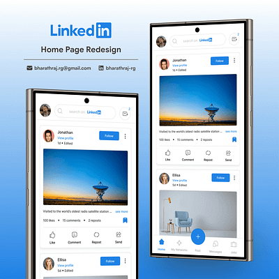 LinkedIn Home page branding design figma graphic design illustration logo product design ui ux vector