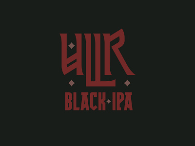 Ullr Black IPA Nordic Logotype arkansas brand branding flat hunter oden lettering lockup logo logotype nordic norse typography ullr