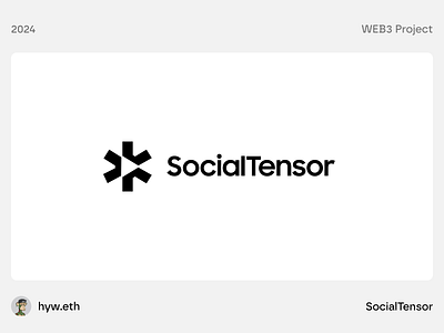 SocialTensor - Harnessing Decentralized AI - Brand Logo ai bitcoin blockchain branding btc crypto design gpt illustration minimal minimalist nft ui web3