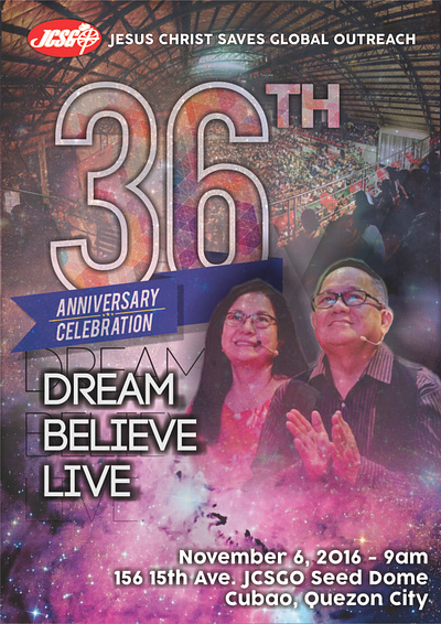 POSTER - 36th Anniversary ads advertisement christian church graphic design poster poster design religion social media