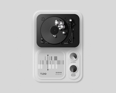 Audio Editor UI card 3d 3d animation animation black and white blender design editor figma interface interface design light mode loop animation ui ux