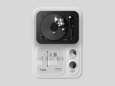 Audio Editor UI card 3d 3d animation animation black and white blender design editor figma interface interface design light mode loop animation ui ux
