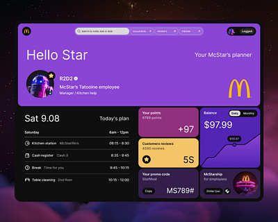 McStar's concept design bradning colors dshboard figma interface interface design logo ui ui trends ux web design website website design