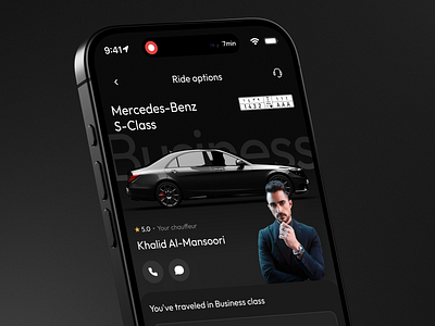 High-End Chauffeur Service App app app design chauffeur chauffeur app ios mobile mobile app ride app service service app taxi app ui ux