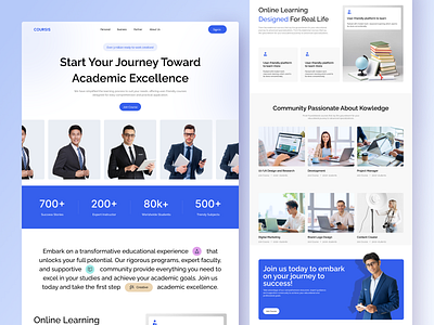 Coursis - E-Learning Landing Page courses courses website e learn education elearning homepage landing landing page landing page design learning online courses online school ui ui design uiux ux web web design website website design