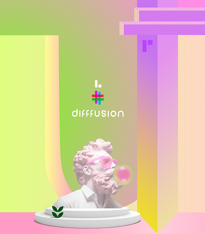 difffusion festival 3d branding graphic design logo