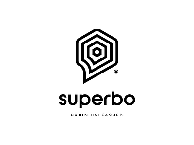 Superbo • brAIn unleashed ai artificial balloon branding chat conversational crete design greece hexagon intelligence logo rethymno transformation