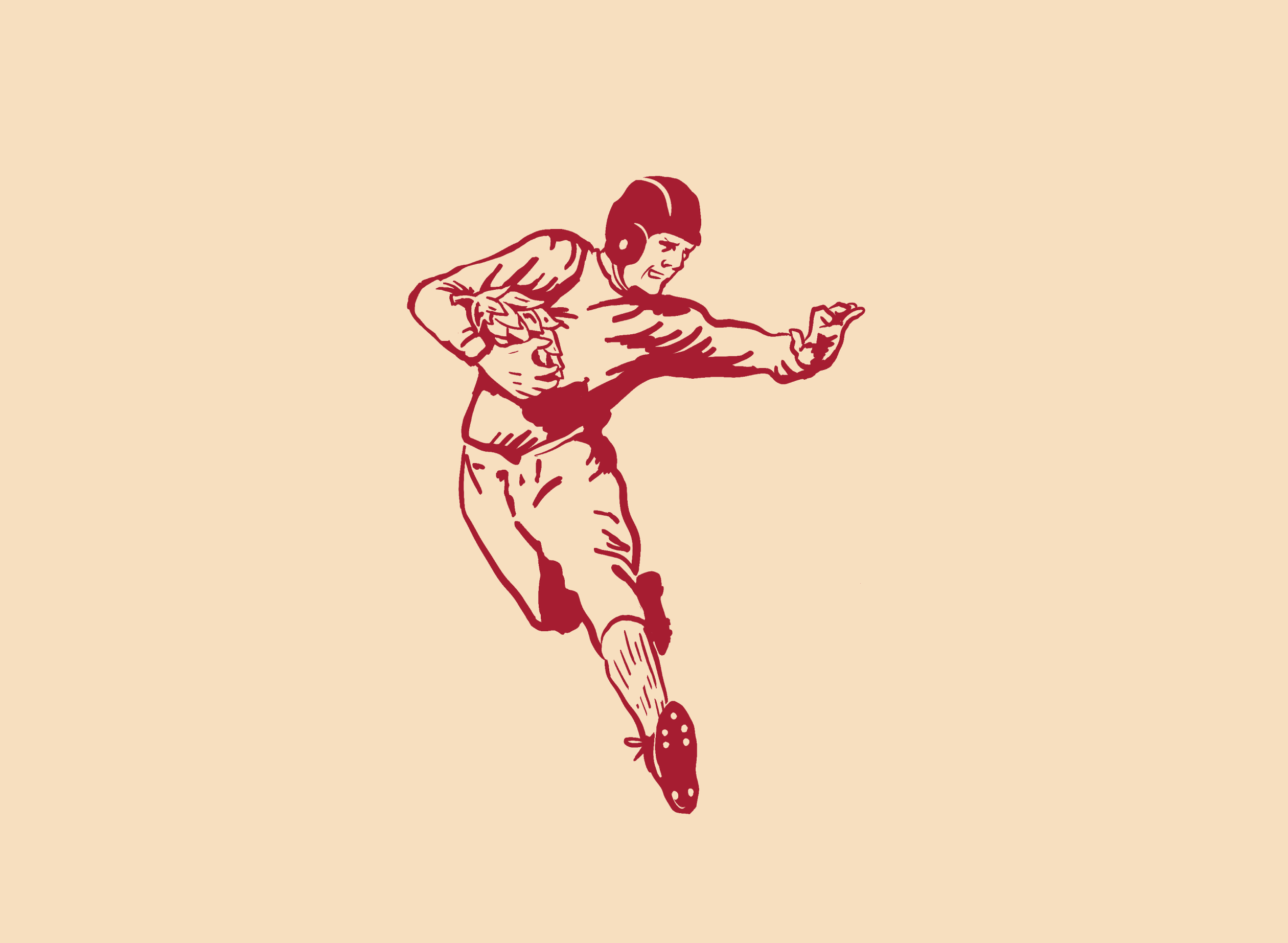 Set Hop! beer branding design football hop illustration run texture