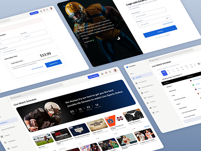 Live Sports Dashboard dashboard dribble games gamewebiste live sport livematch livesports livestreaming sport sports sportschannels sportsdashboard sportslovers sportsupdate sportswebsite ui uiux ux watchlive website