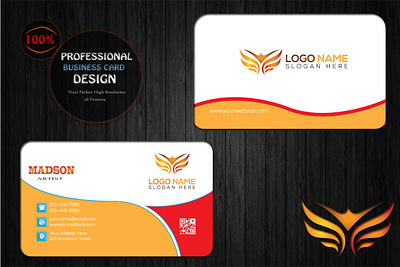 An eye-catching business card ready to print branding business card graphic design logo