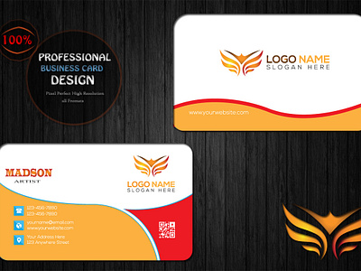 An eye-catching business card ready to print branding business card graphic design logo