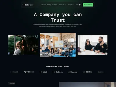 Dark Mode Website About Hero Section - Code Webflow Template about section ai dark dark mode design modern saas trendy ui uiux user experience user interface ux web webdesign webflow webflow template website website template